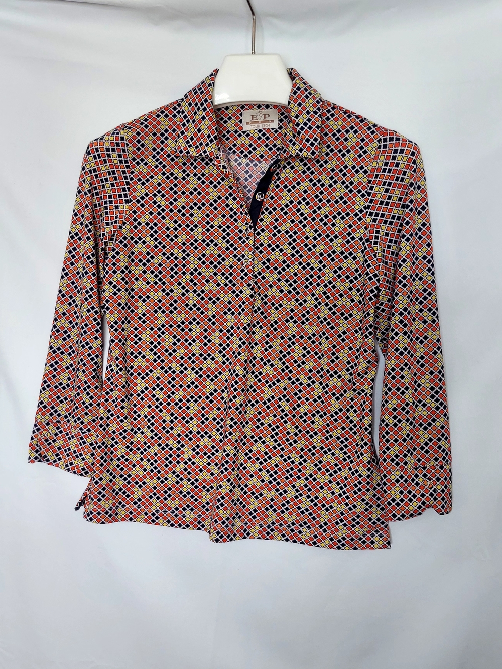 EP Pro Multicolor Geometric Button-Down Top